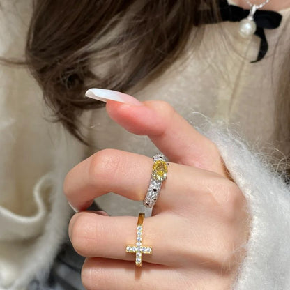 Vintage Yellow Diamond Ring