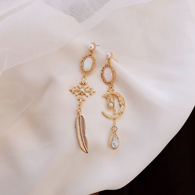 Baroque Gemstone 925 Silver Earrings