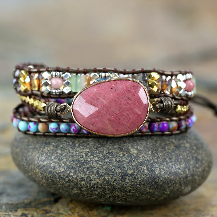 Handcrafted Natural Stone Woven Bracelet