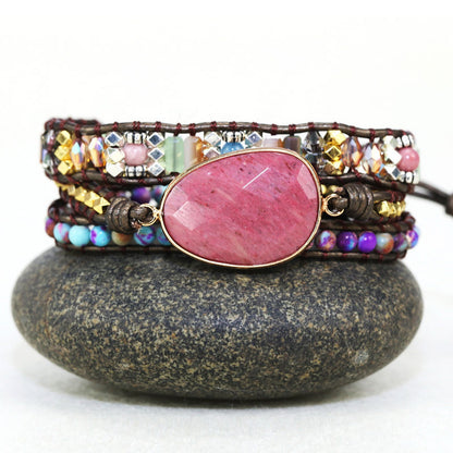 Handcrafted Natural Stone Woven Bracelet