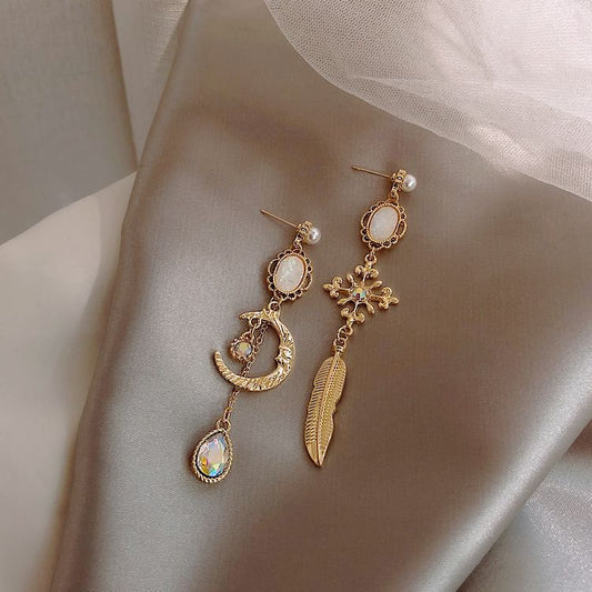 Baroque Gemstone 925 Silver Earrings