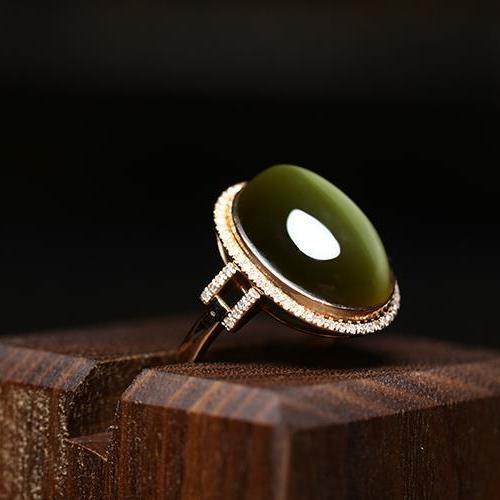 Natural Cat's Eye Stone Ring