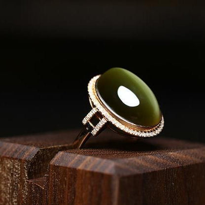 Natural Cat's Eye Stone Ring