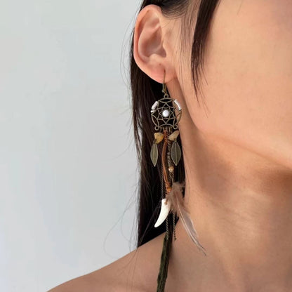 Dreamcatcher Feather Earrings