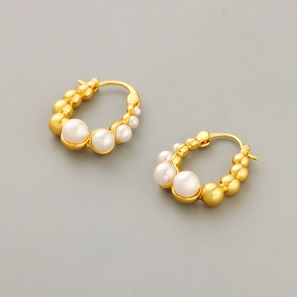 Versatile French Pearl Stud Earrings