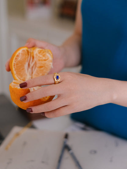 Exquisite Vintage Aquamarine Ring