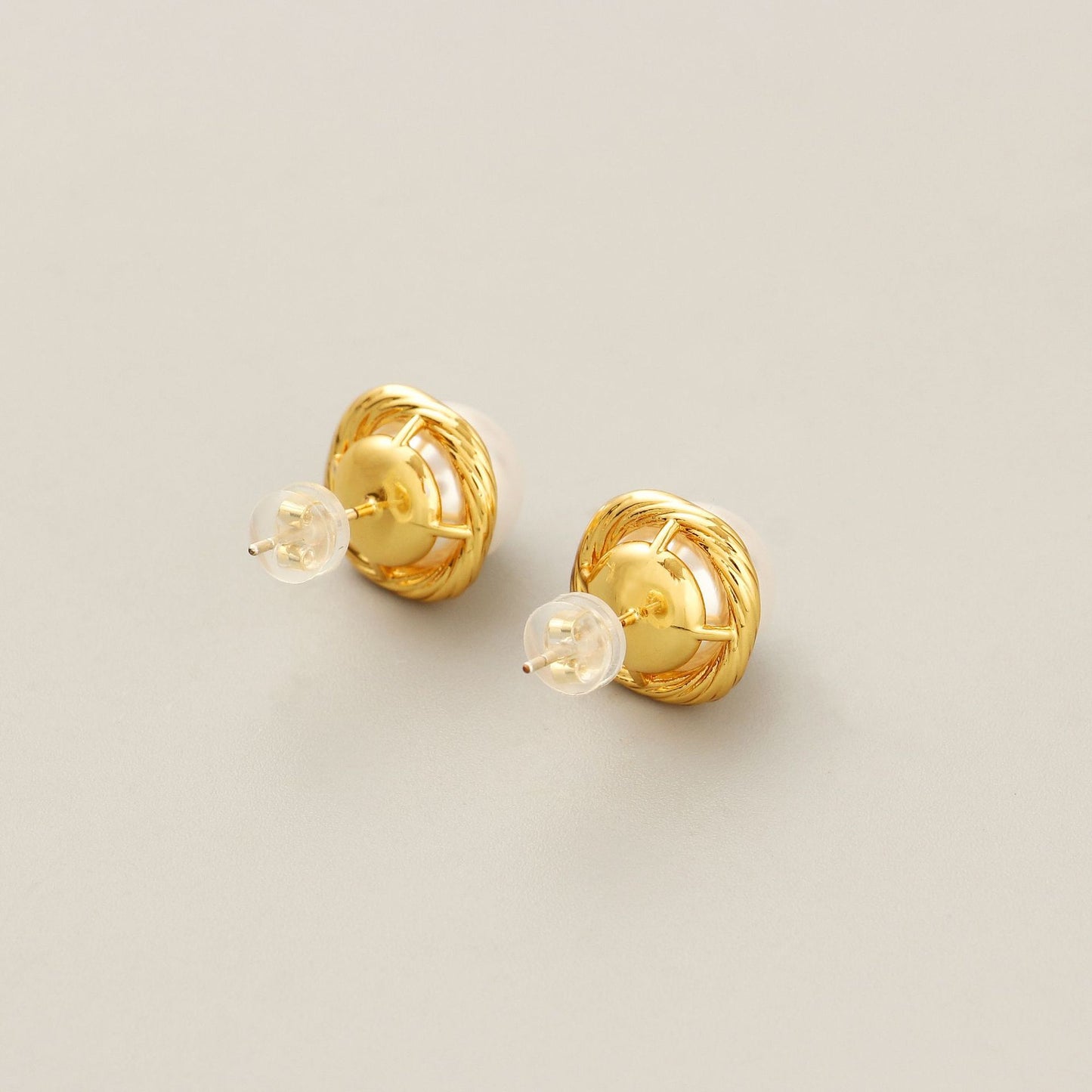 Versatile French Pearl Stud Earrings