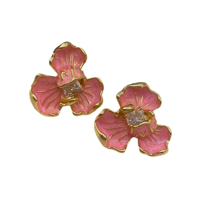 Enamel Bloom Elegance Earrings