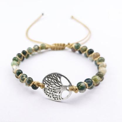 Cross-Border Life Tree Double Layer African Turquoise Bracelet