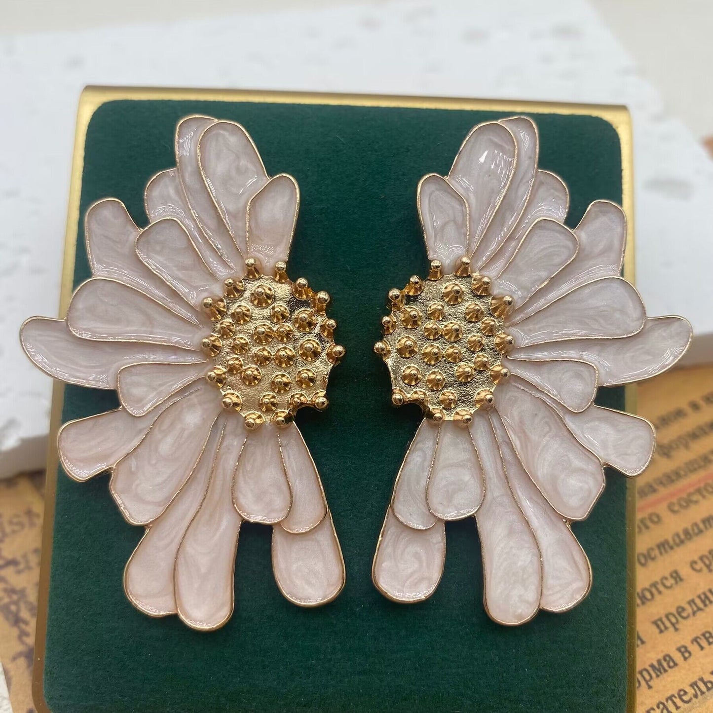 Timeless Petal Handcrafted Studs