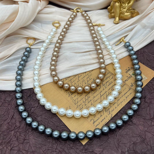 Lustrous Orbit Pearl Necklace