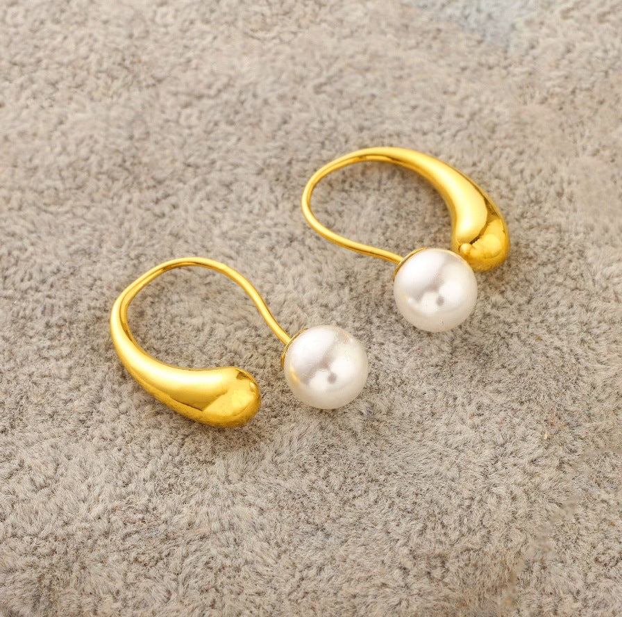 Versatile French Pearl Stud Earrings