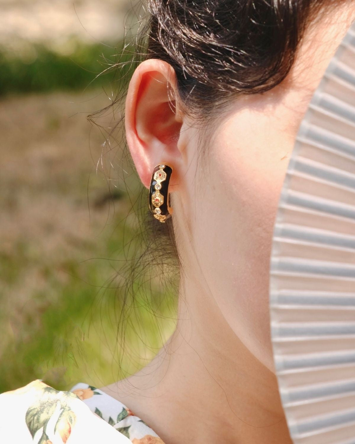 Crimson Vintage French-Style Earrings