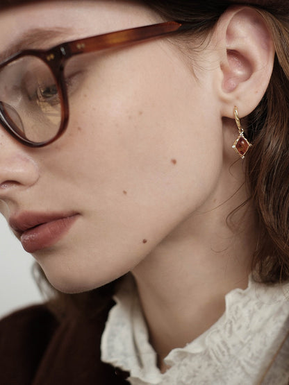 Afternoon Tea Amber Earrings