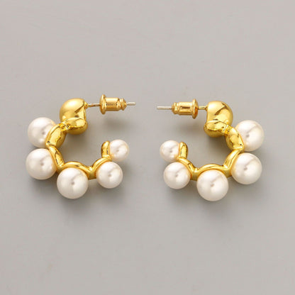 Versatile French Pearl Stud Earrings