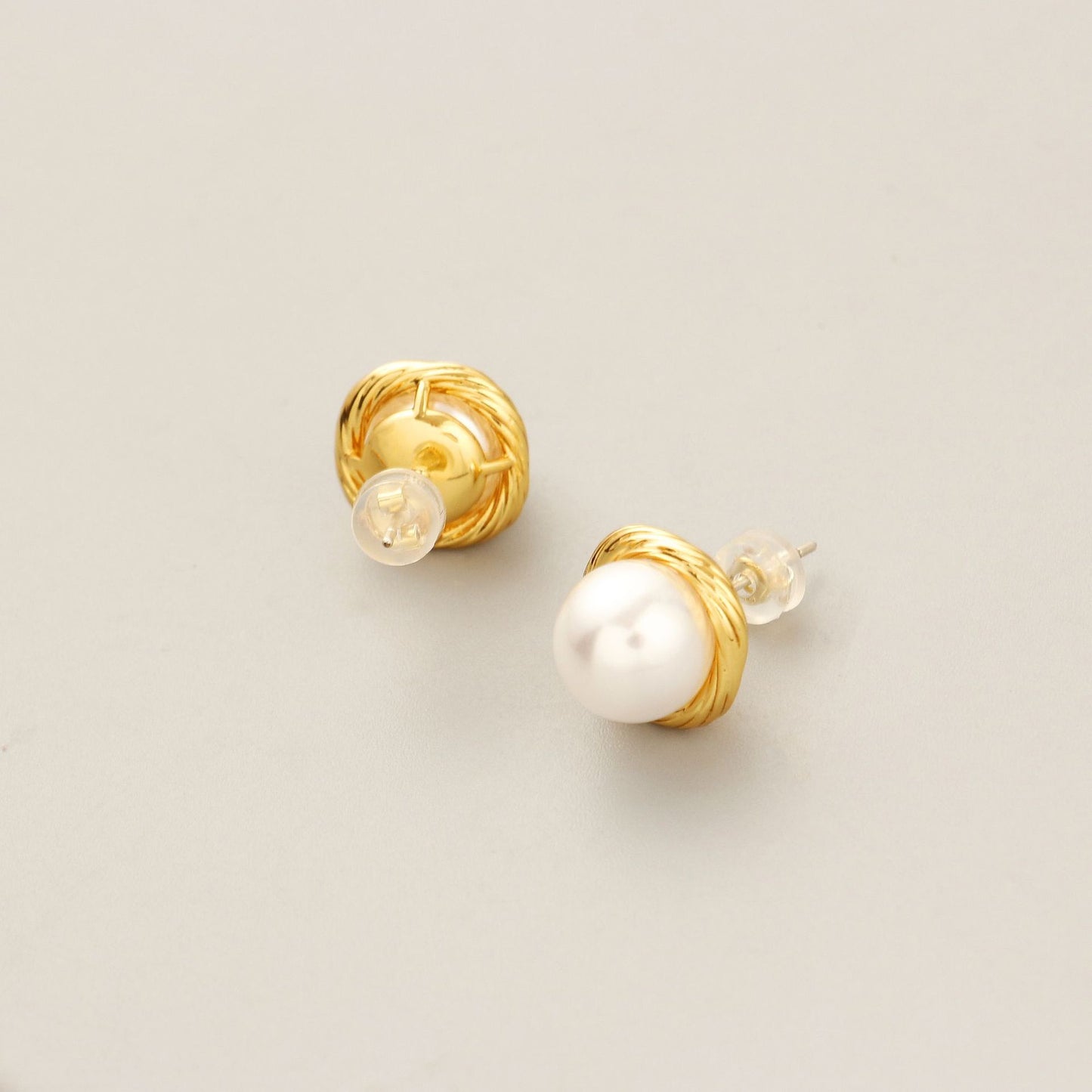 Versatile French Pearl Stud Earrings