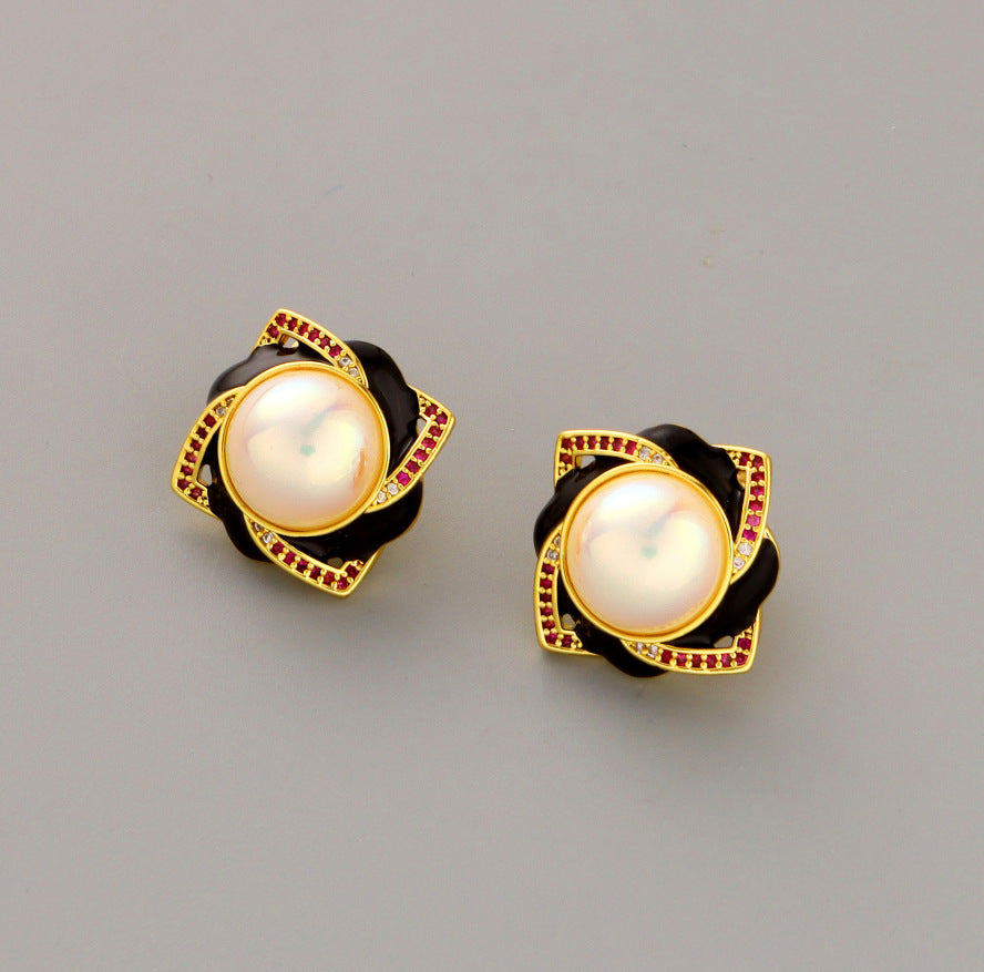 Versatile French Pearl Stud Earrings