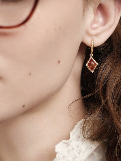 Afternoon Tea Amber Earrings