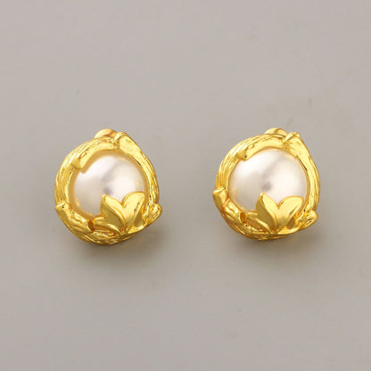 Versatile French Pearl Stud Earrings