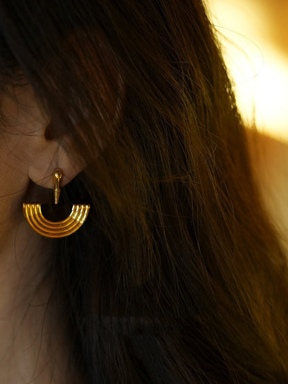 Egyptian Agate Elegance: Intellectual Earrings