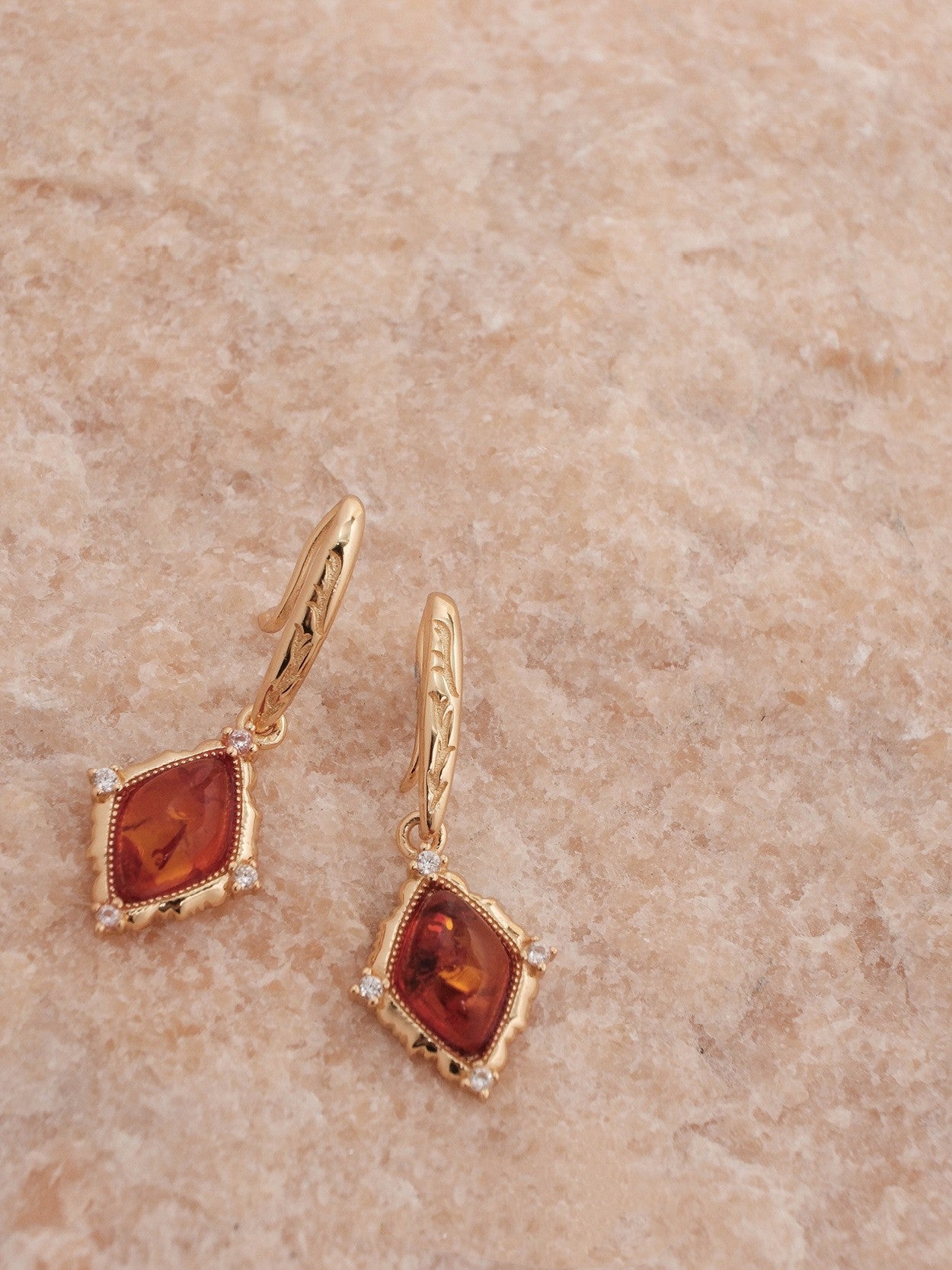 Afternoon Tea Amber Earrings