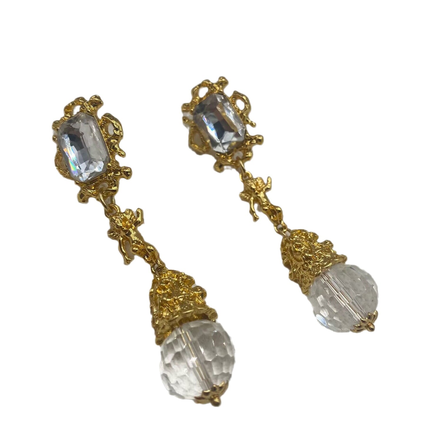 Golden Seraphim Cascade Earrings