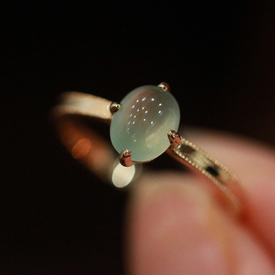 Simulated Moonstone Jadeite Ring