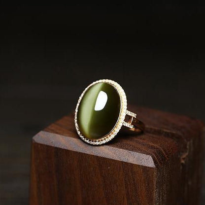 Natural Cat's Eye Stone Ring