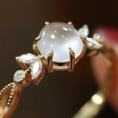 Romantic Moonstone Open Ring