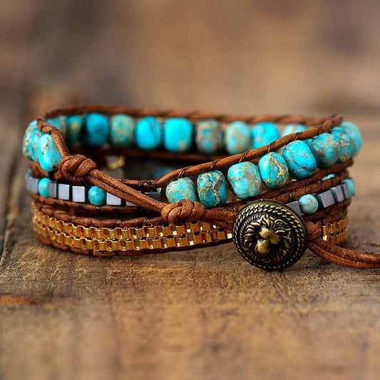 Chamfered Turquoise Bracelet