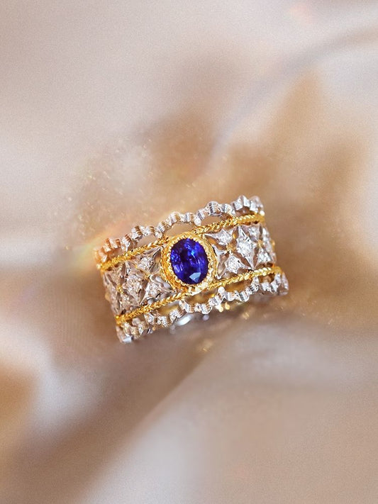 Dream Mirror Sapphire Lace Ring