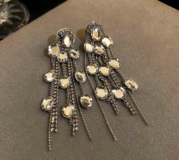 Drip chain Tassel Earrings