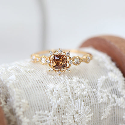 Agete Snow Brown Zircon Ring