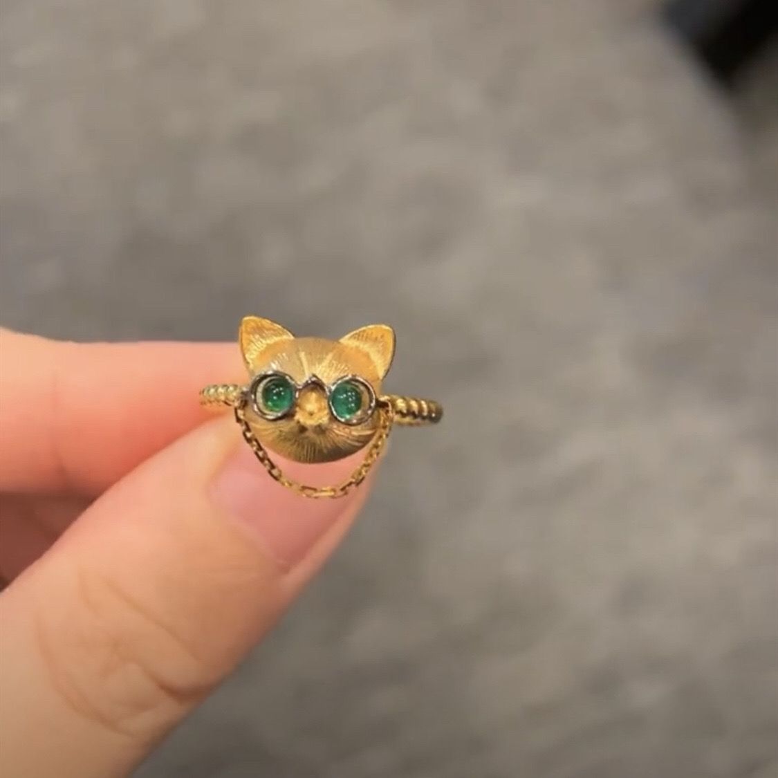 S925 Sterling Silver Cat Ring