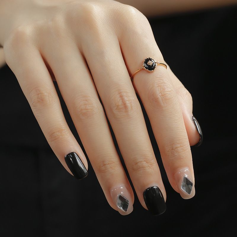 Agete Black Agate Ring